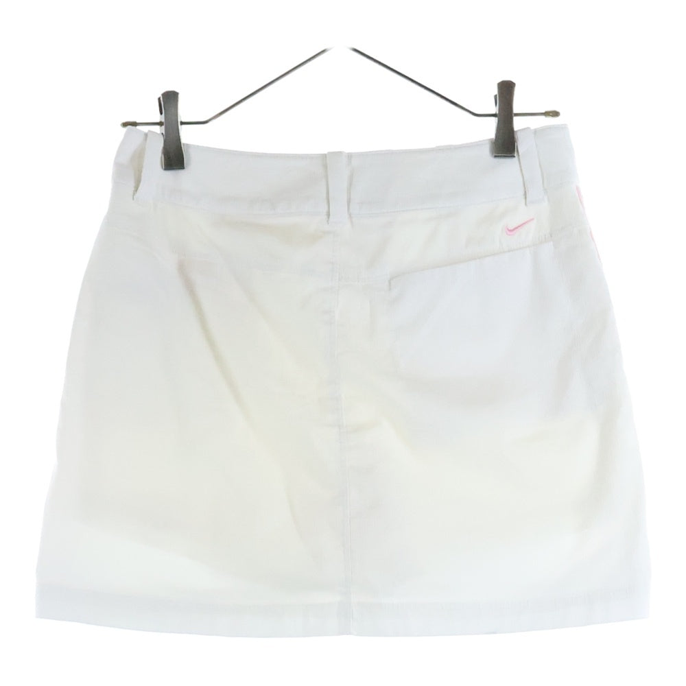 NIKE(ナイキ) ロゴ刺繍 ゴルフ ミニ スカート ホワイト 369214-100 レディース