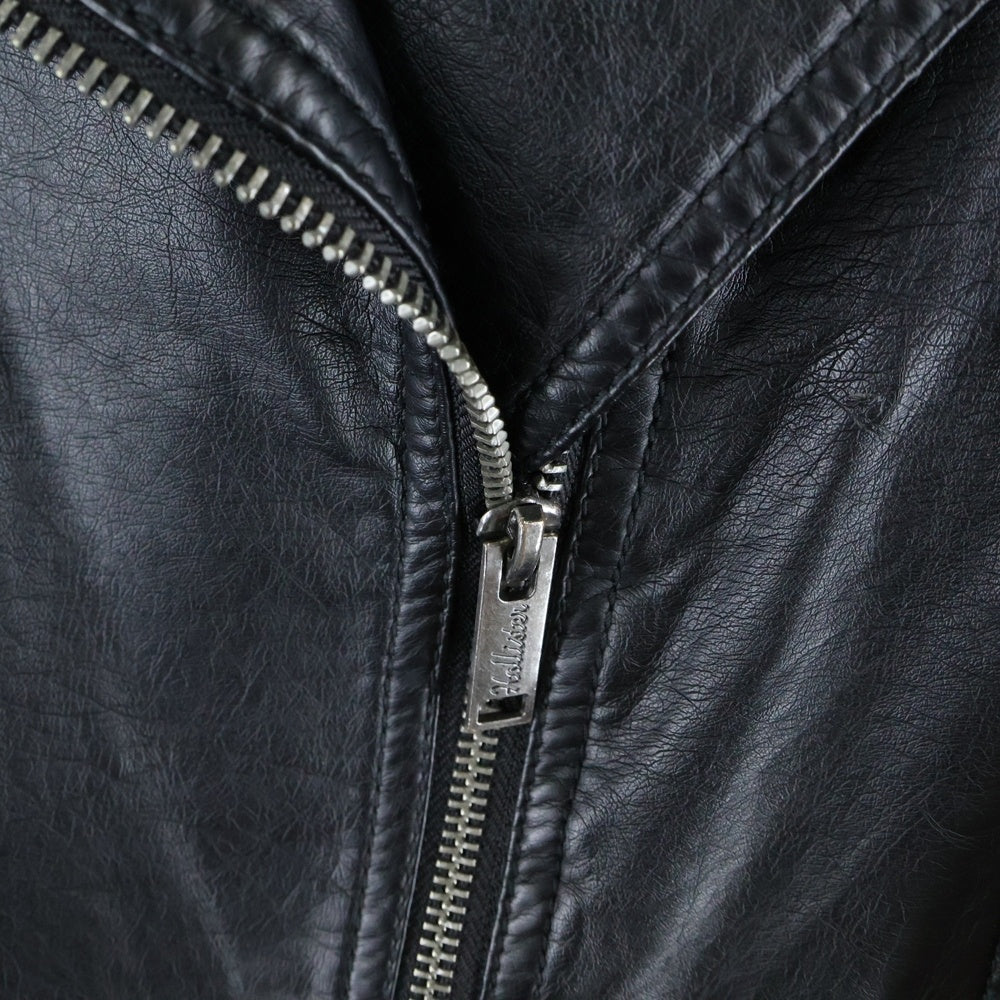 HOLLISTER(ホリスター) フェイクレザー コットン 切り返し フーデッド ジャケット ブルゾン ブラック レディース