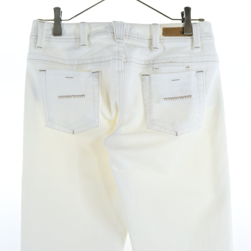 YANUK(ヤヌーク) ストレートデニムパンツ ホワイト WWH22096 レディース