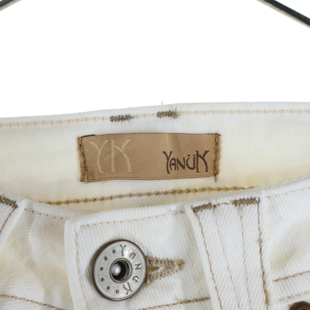 YANUK(ヤヌーク) ストレートデニムパンツ ホワイト WWH22096 レディース