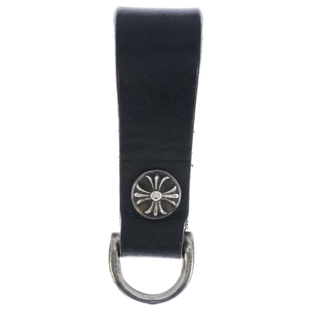 CHROME HEARTS(クロムハーツ) BELT LOOP D RING Dリング クロスボールベルトループ ブラック/シルバー BCA415