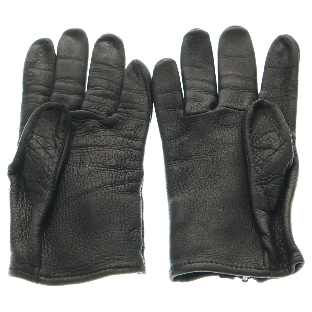 CHROME HEARTS(クロムハーツ) DGR ZIP GROVE ダガージップ レザーグローブ ブラック