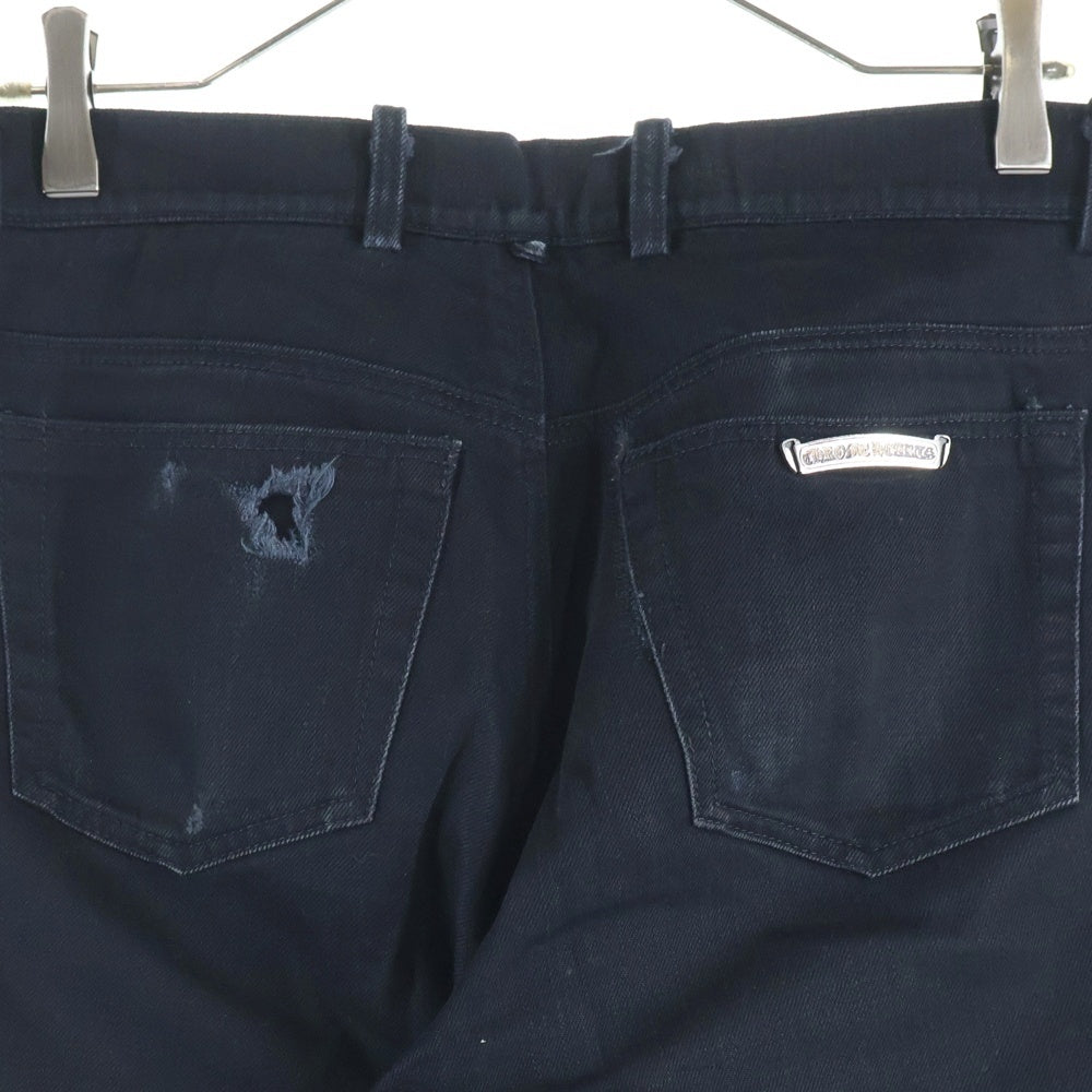 CHROME HEARTS(クロムハーツ) FLEURKNEE DNM PANTS フレアニーデニムパンツ ブラック