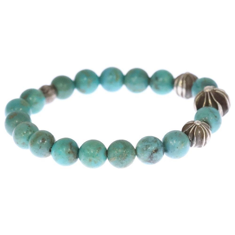CHROME HEARTS(クロムハーツ) 8mm BEAD ビーズ ブレスレット シルバー/ターコイズ