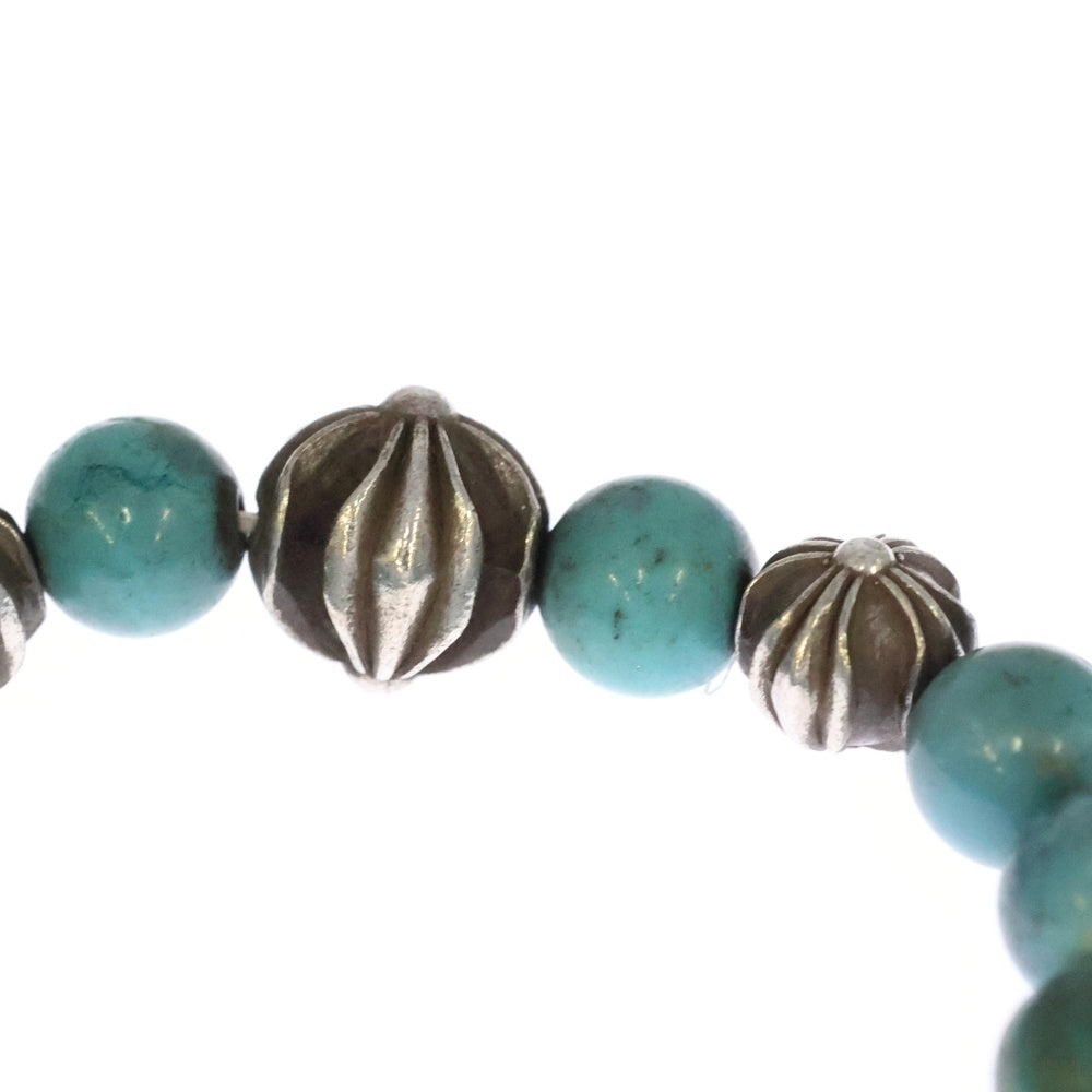 CHROME HEARTS(クロムハーツ) 8mm BEAD ビーズ ブレスレット シルバー/ターコイズ