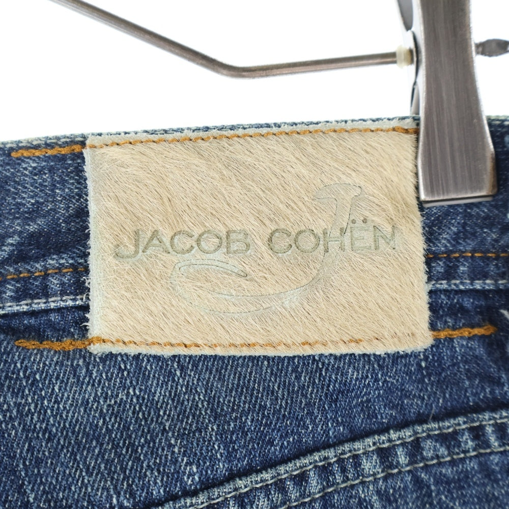 JACOB COHEN(ヤコブ コーエン) J1810 ポケット裏ストライプ 5ポケット ストレート ボタンフライ デニムパンツ ジーンズ インディゴ