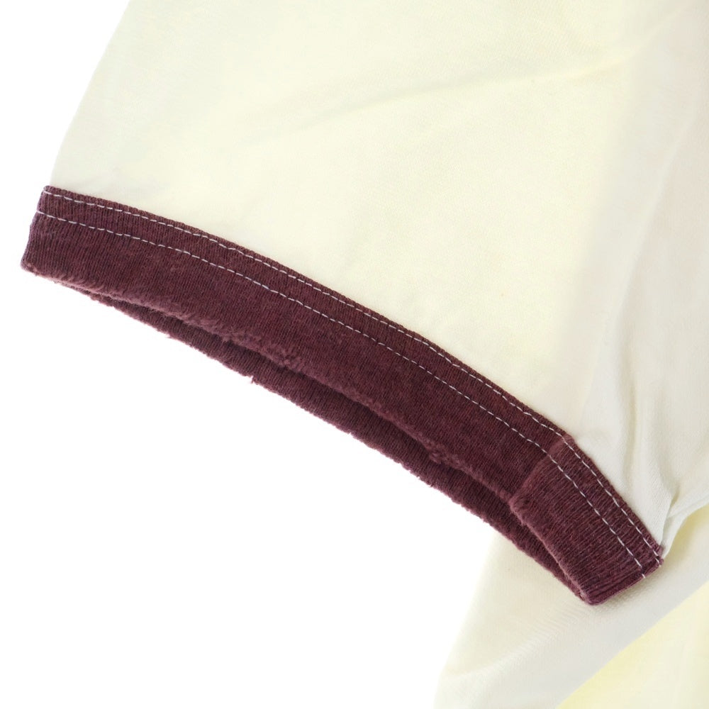 DSQUARED2(ディースクエアード) フロントプリント ラグラン クルーネック 半袖Tシャツ カットソー ホワイト