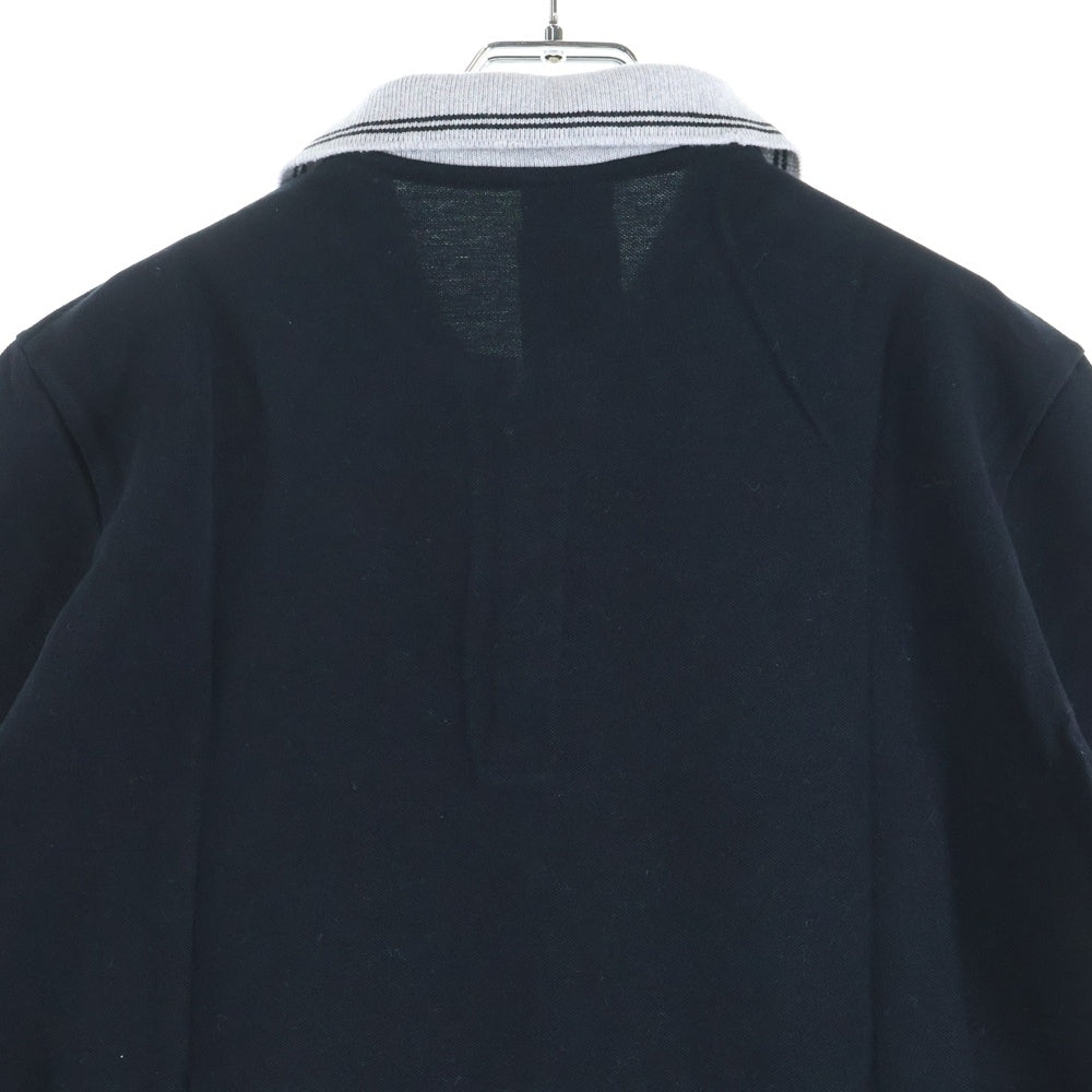 DOLCE & GABBANA(ドルチェアンドガッバーナ) フロントロゴ 半袖ポロシャツ ブラック/グレー