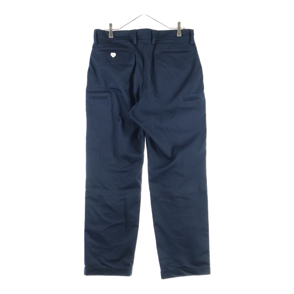 HUMAN MADE(ヒューマンメイド) CHINO PANTS ハートロゴ刺繍 ワーク チノパンツ ネイビー HM28PT013