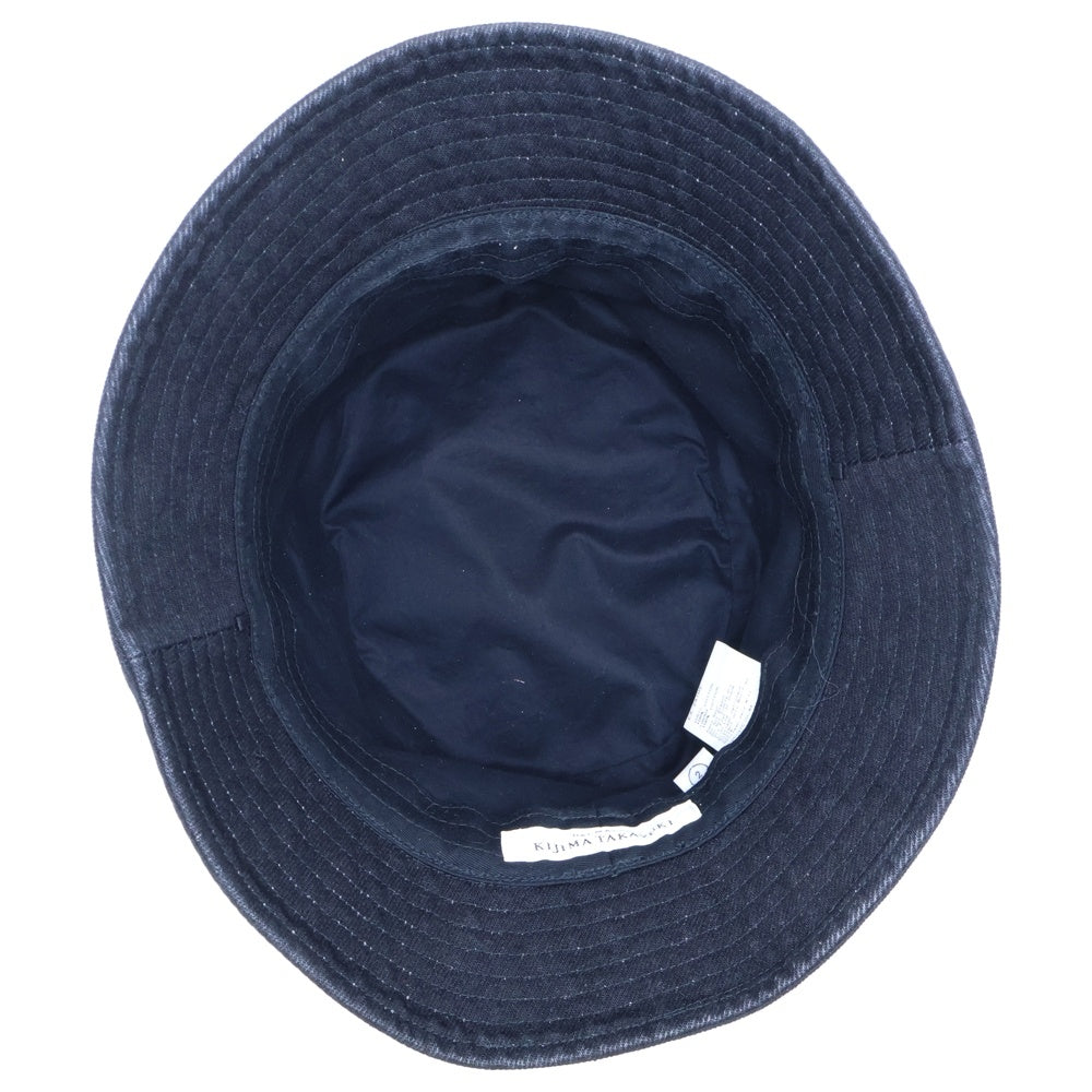 KIJIMA TAKAYUKI(キジマタカユキ) 24SS DENIM BUCKET HAT デニム バケットハット ブラック EX-24105