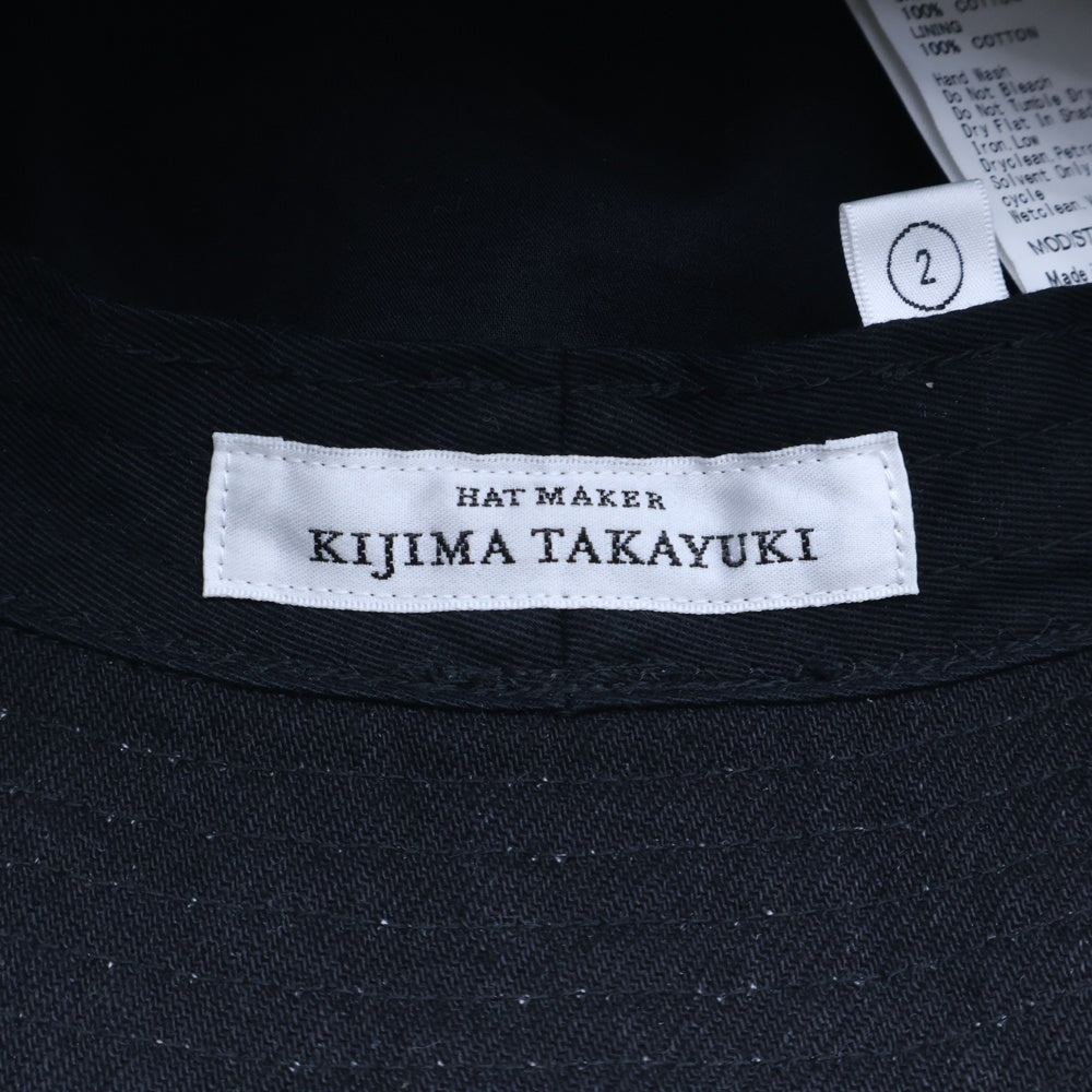 KIJIMA TAKAYUKI(キジマタカユキ) 24SS DENIM BUCKET HAT デニム バケットハット ブラック EX-24105