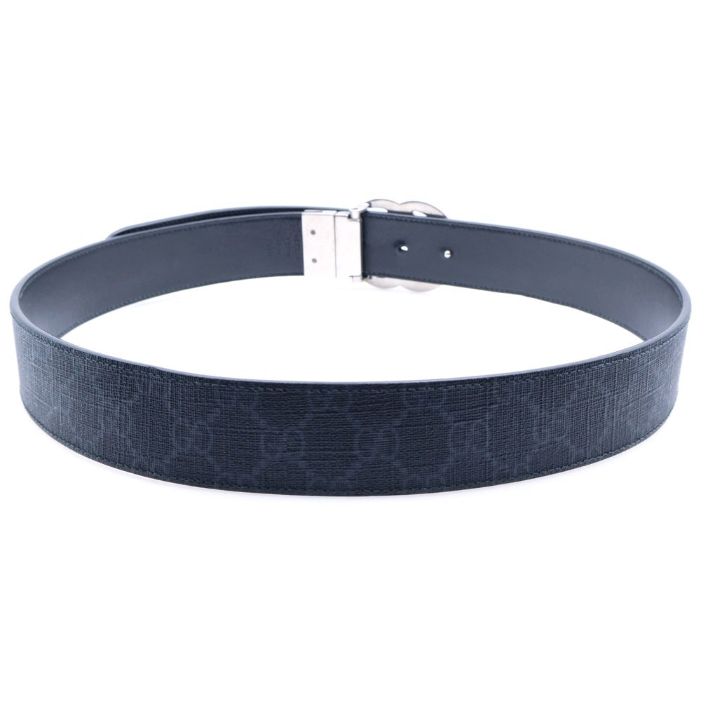 GUCCI(グッチ) インターロッキングG シグネチャー レザー ベルト ブラック 627055