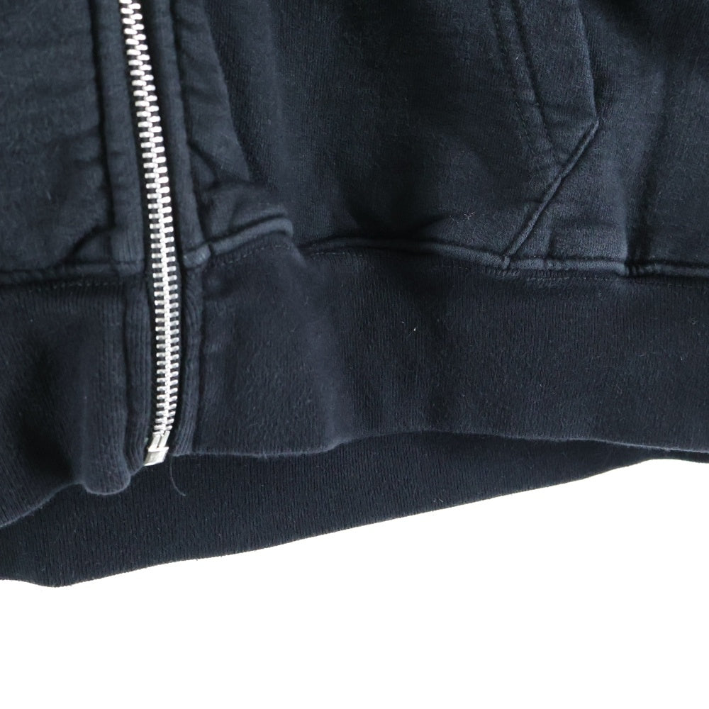 CHROME HEARTS(クロムハーツ) SWTSHRT HD ZIP 袖ロゴプリント フーディー ジップアップパーカー ブラック