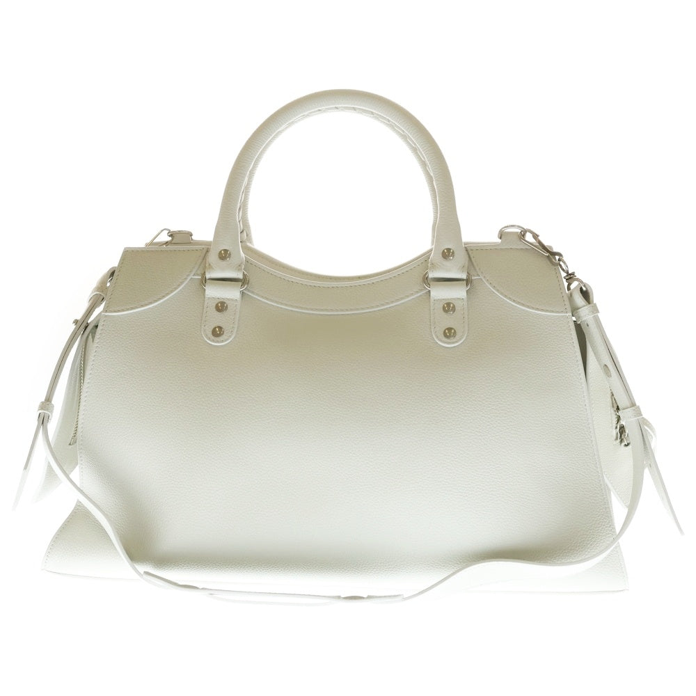 BALENCIAGA(バレンシアガ) Le City ネオクラシック レザー 2WAY ハンドバッグ ショルダーバッグ ライトグレー