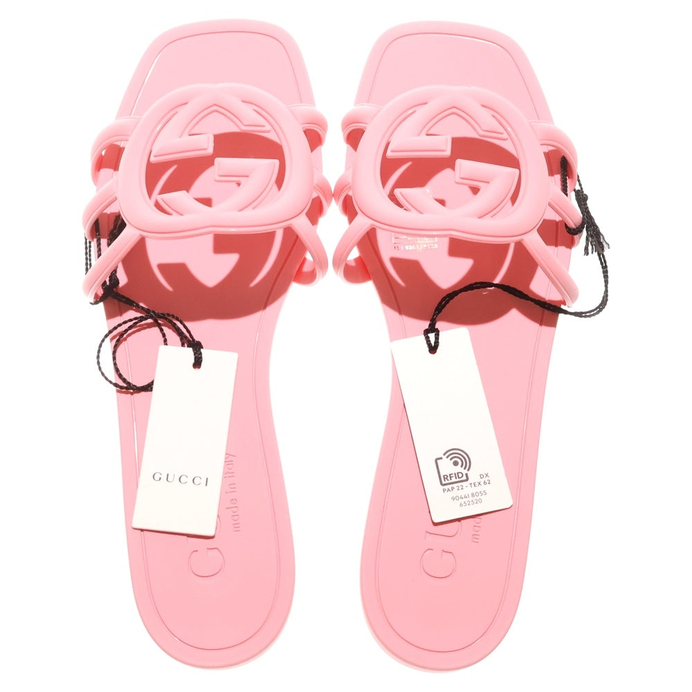 GUCCI(グッチ) GGロゴ ラバースライド サンダル ピンク 780307