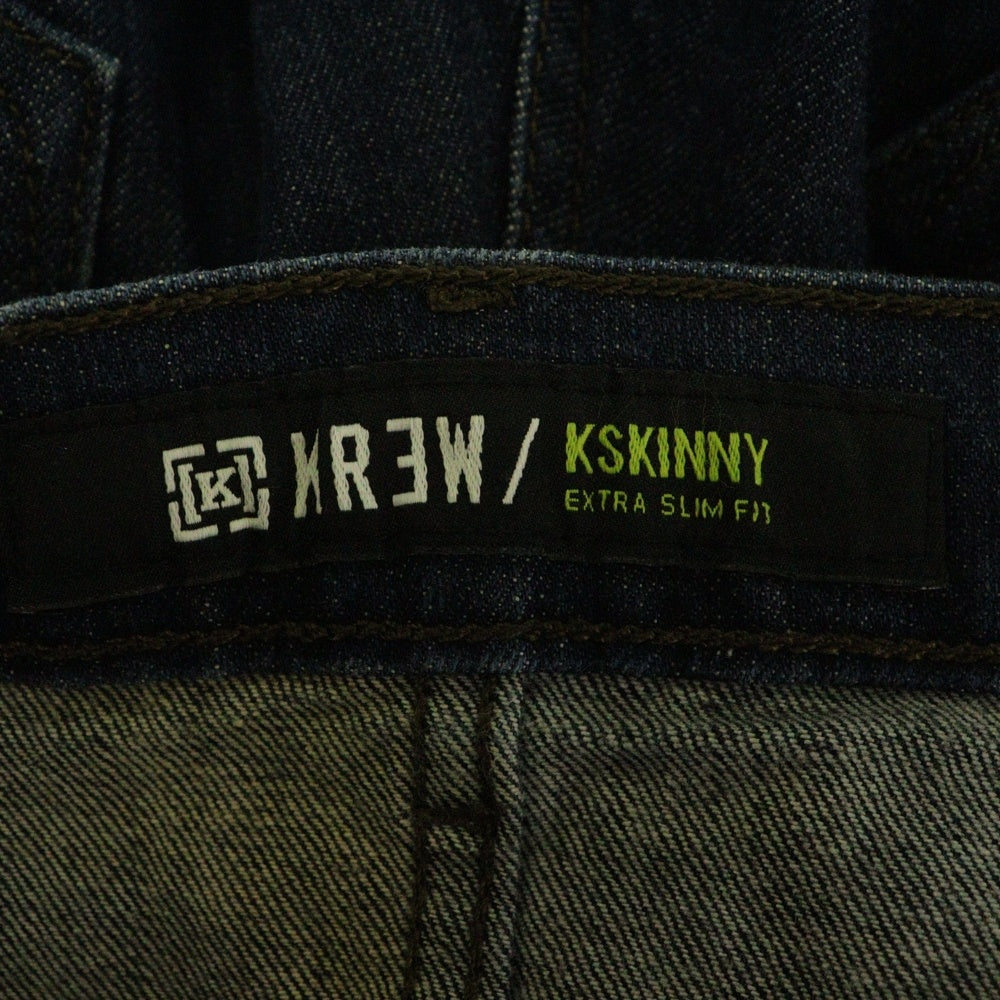NO BRAND(ノーブランド) KREW KSKINNY エクストラスリムフィットジーンズ デニムパンツ インディゴ