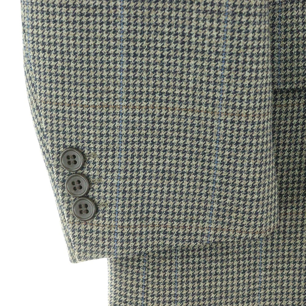 68791(68791) 千鳥柄 テーラードジャケット ブラウン