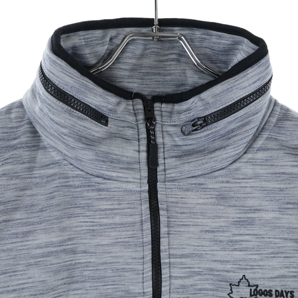 LOGO DAYS(ロゴデイズ) スタンドカラー ジップアップパーカー グレー