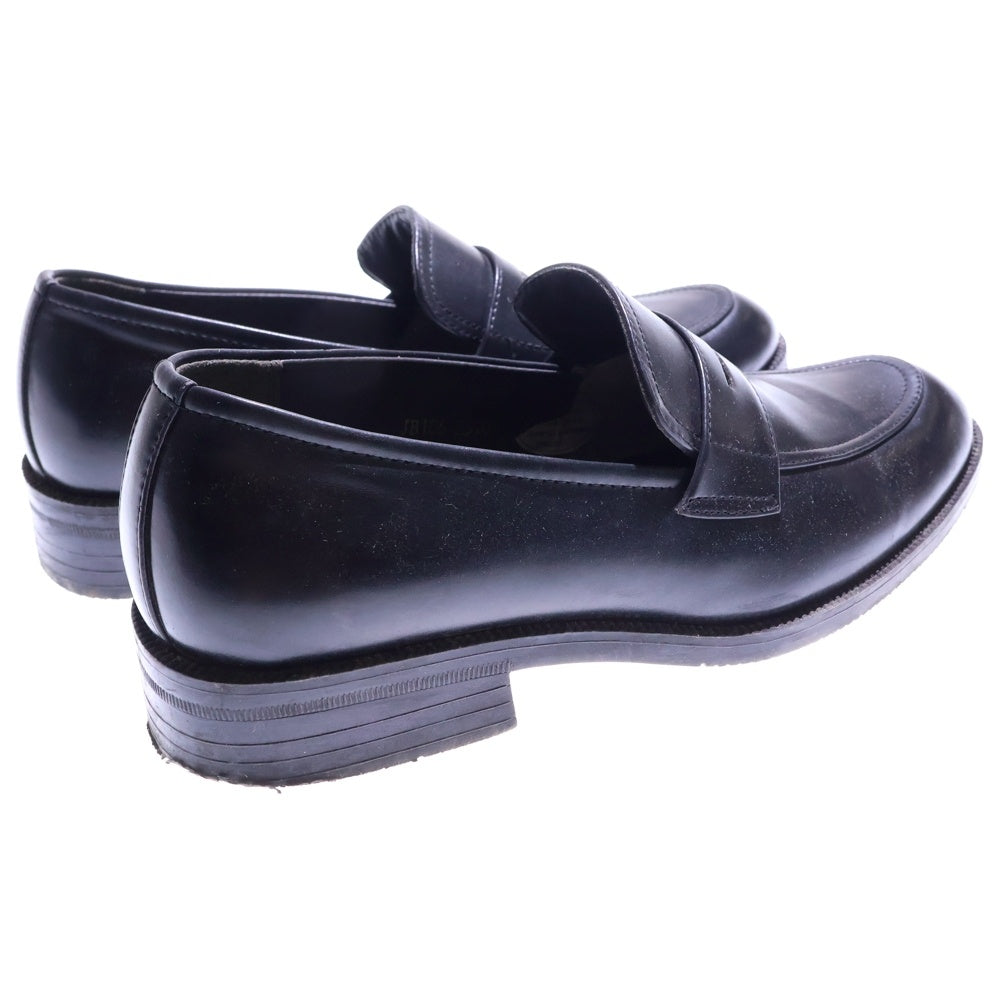 NO BRAND(ノーブランド) STAR CREST レザー ローファー ブラック