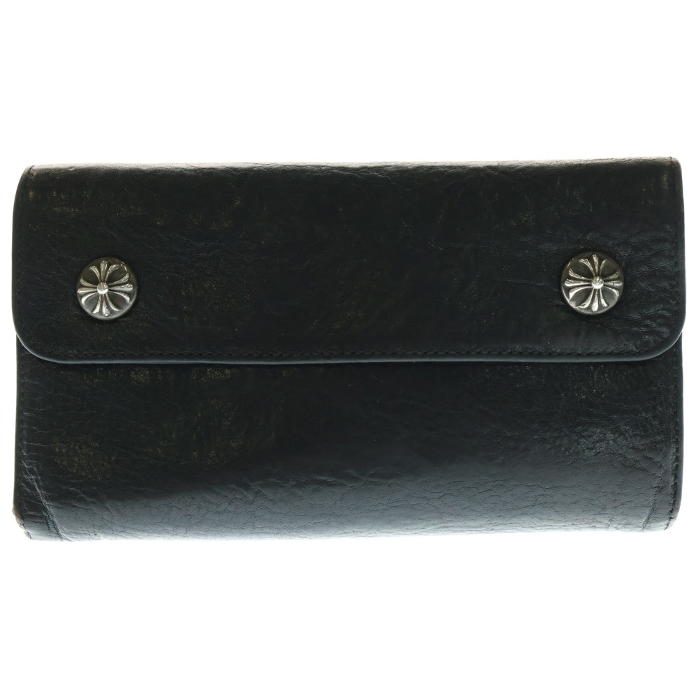 CHROME HEARTS(クロムハーツ) WAVE ウェーブ レザーウォレット 財布 ブラック BCA374