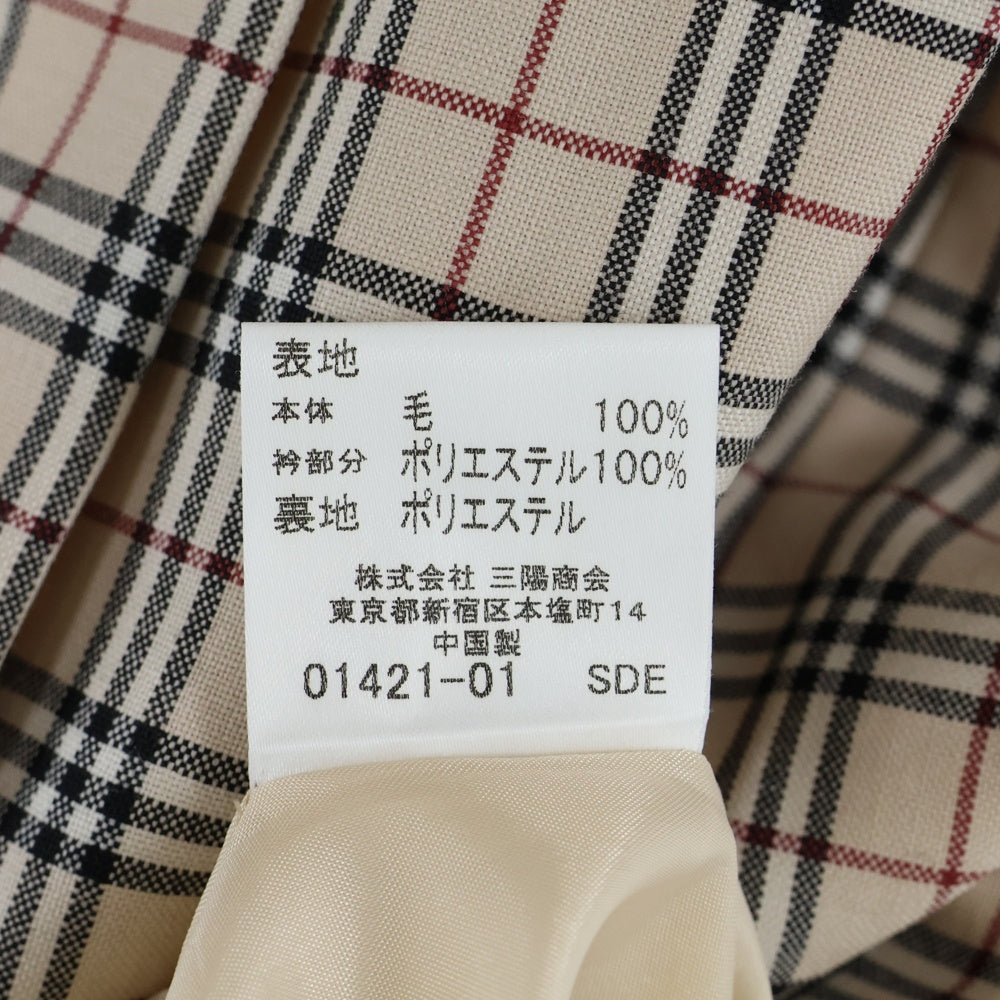 BURBERRY(バーバリー) ノバチェック ワンピース ジャケット セットアップ ベージュ/ブラック