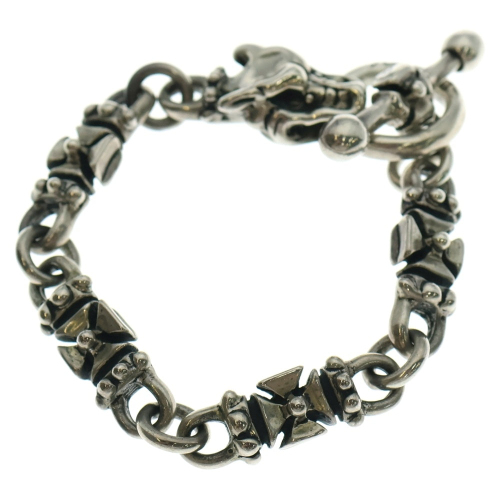 Travis Walker(トラヴィスワーカー) 4 CROSS LINK 1 GARGOYLE BRACELET WITH CROSS T-BAR カスタム クロスリンク ガーゴイル withクロスTバー ブレスレット シルバー
