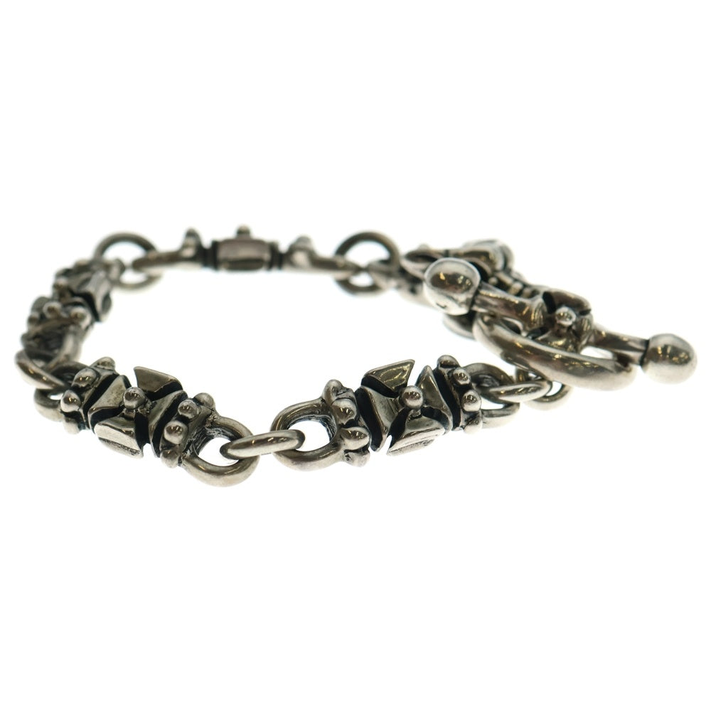 Travis Walker(トラヴィスワーカー) 4 CROSS LINK 1 GARGOYLE BRACELET WITH CROSS T-BAR カスタム クロスリンク ガーゴイル withクロスTバー ブレスレット シルバー