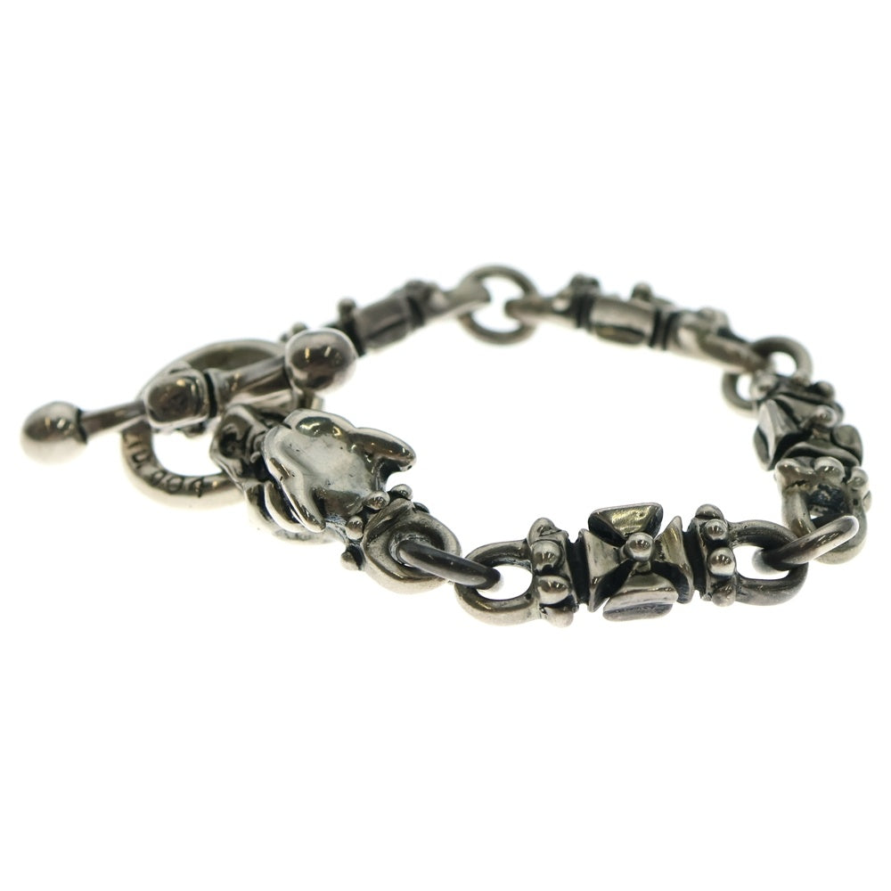 Travis Walker(トラヴィスワーカー) 4 CROSS LINK 1 GARGOYLE BRACELET WITH CROSS T-BAR カスタム クロスリンク ガーゴイル withクロスTバー ブレスレット シルバー
