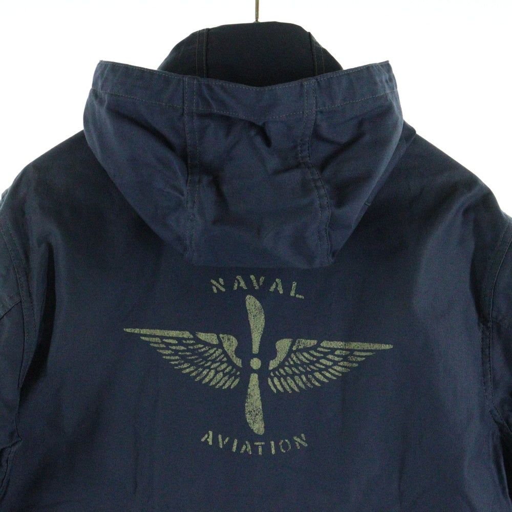 TOYS McCOY(トイズマッコイ) NAVY HOODED PARKA FELIX VF-3 CUSTOM NAVAL AVIATION TALONジップ フィリックス カスタム フーデッド デッキパーカー ジャケット ネイビー