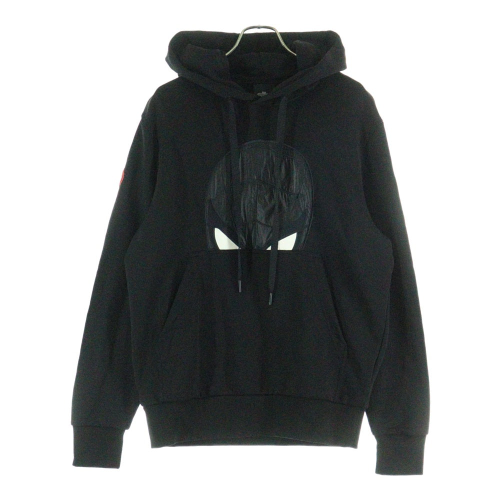 MONCLER(モンクレール) 22AW × MARVEL SPIDERMAN HOODIE マーベル スパイダーマン プリント プルオーバースウェットパーカー フーディー ブラック H20918G00005 809KR