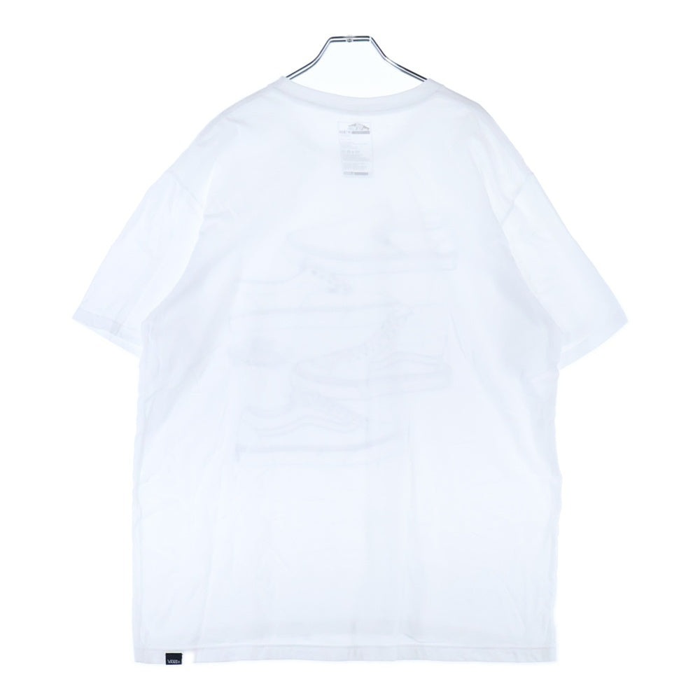VANS(ヴァンズ) SLIM FIT スリムフィット スニーカー カラーコーディネートプリント クルーネック 半袖Tシャツ カットソー ホワイト