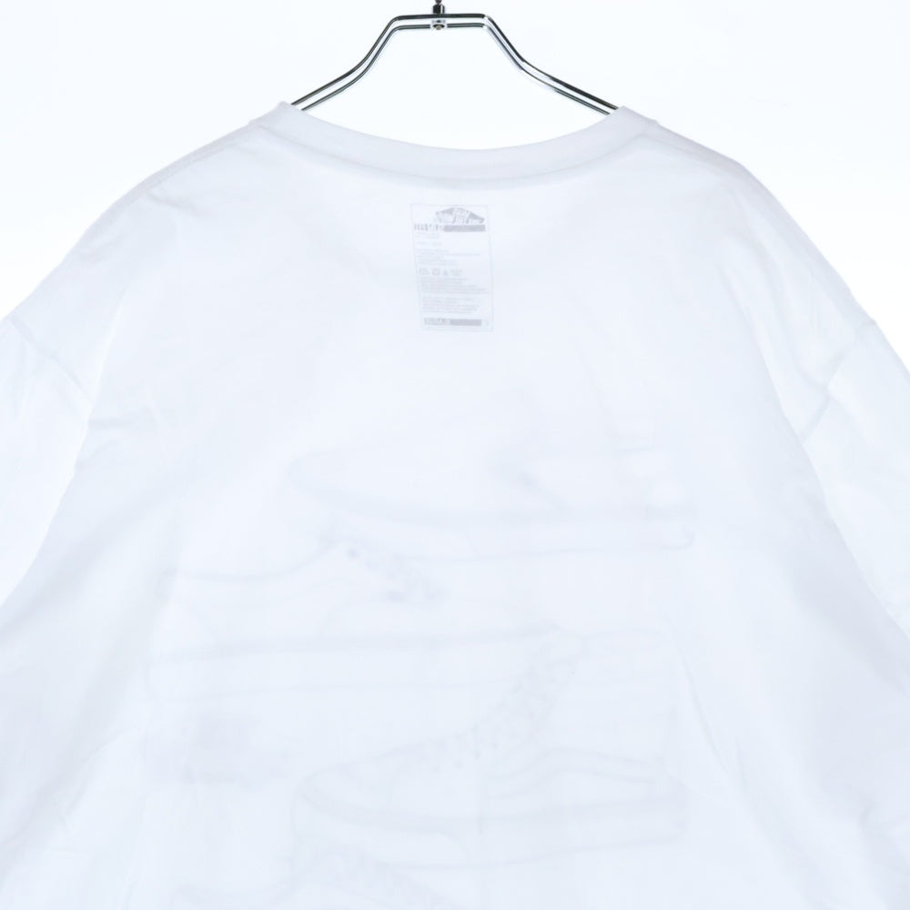 VANS(ヴァンズ) SLIM FIT スリムフィット スニーカー カラーコーディネートプリント クルーネック 半袖Tシャツ カットソー ホワイト