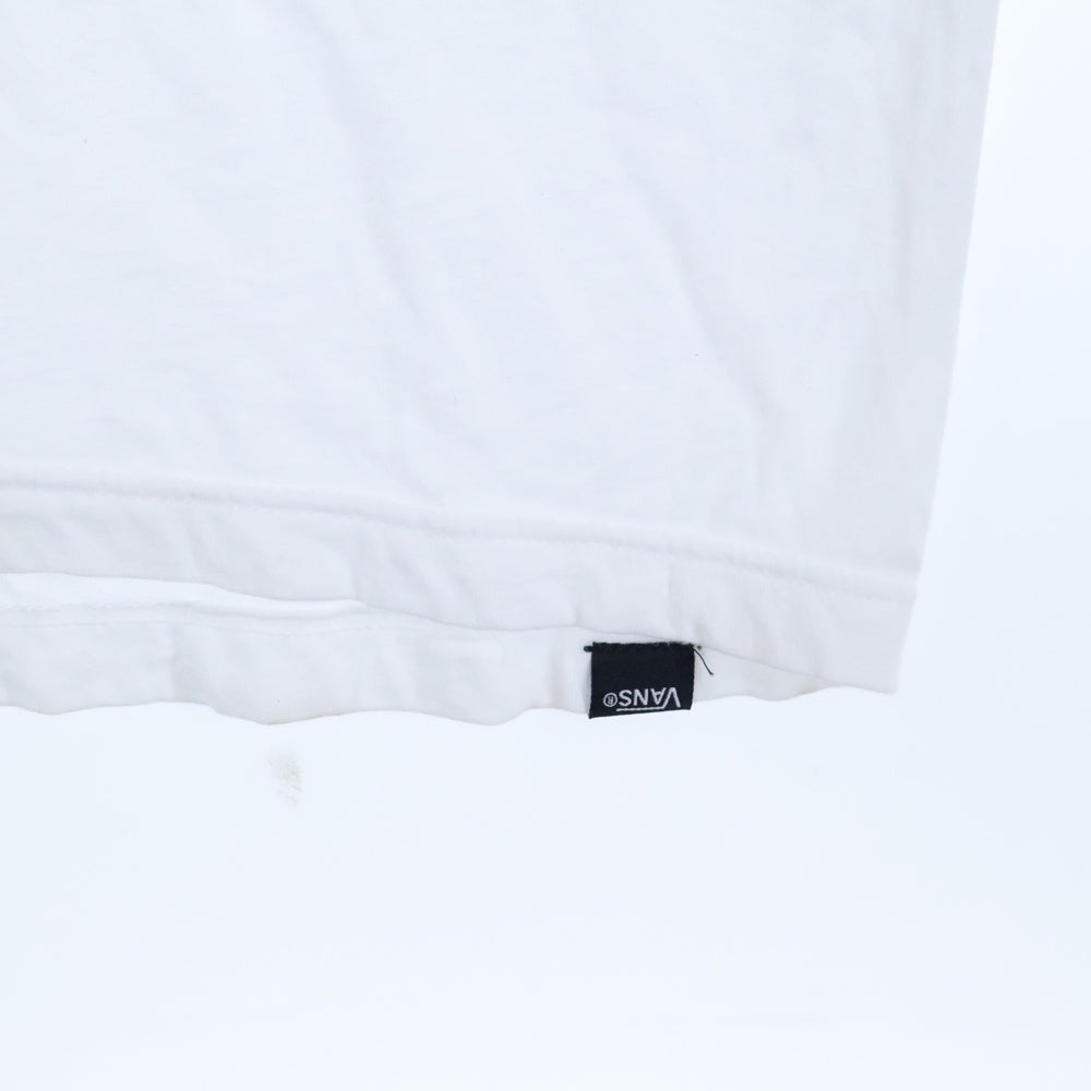 VANS(ヴァンズ) SLIM FIT スリムフィット スニーカー カラーコーディネートプリント クルーネック 半袖Tシャツ カットソー ホワイト