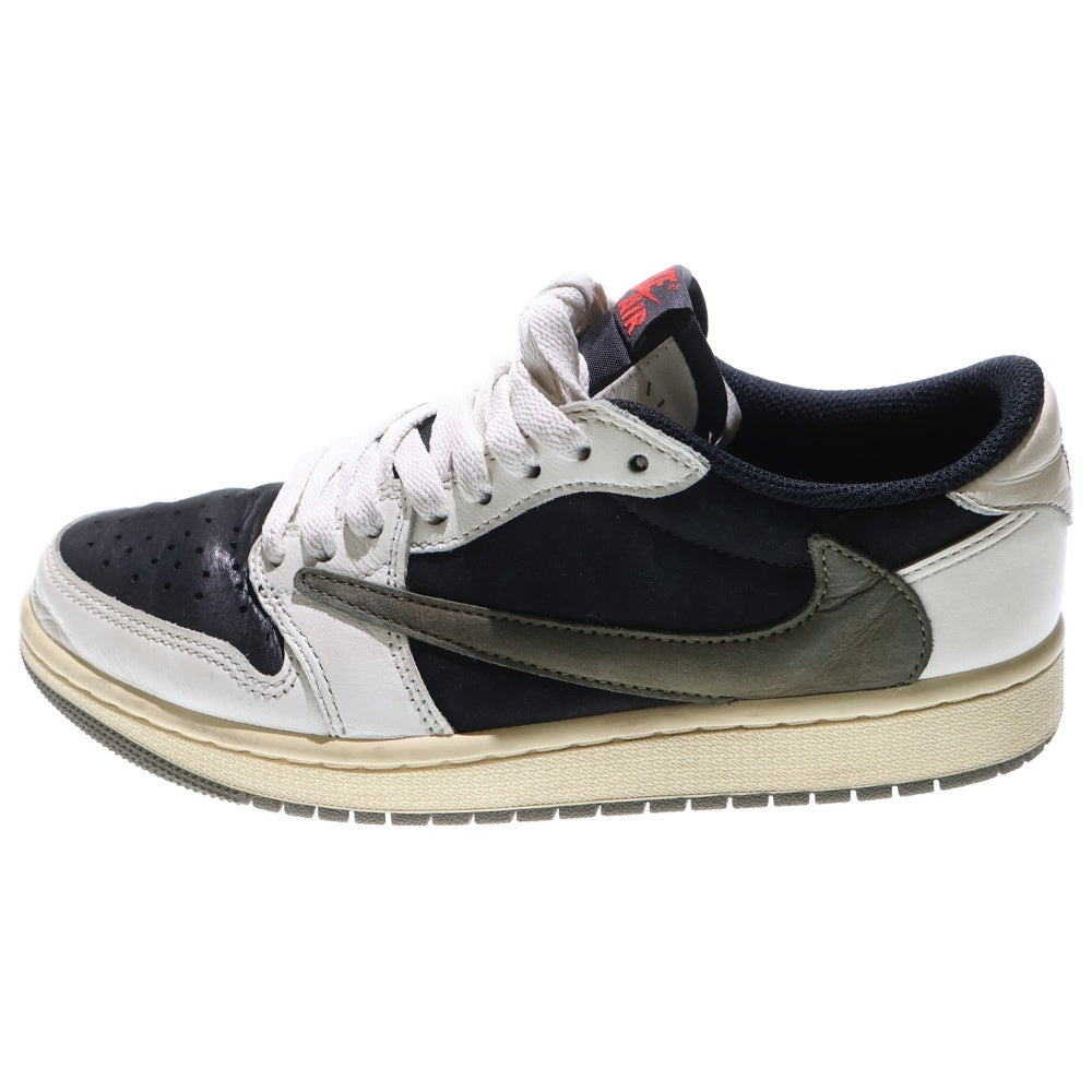NIKE(ナイキ) ×TRAVIS SCOTT WMNS AIR JORDAN 1 LOW OG Medium Olive トラヴィススコット ウィメンズ エアジョーダン1 ローカットスニーカー DZ4137-106 レディース