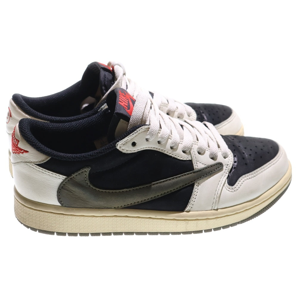 NIKE(ナイキ) ×TRAVIS SCOTT WMNS AIR JORDAN 1 LOW OG Medium Olive トラヴィススコット ウィメンズ エアジョーダン1 ローカットスニーカー DZ4137-106 レディース