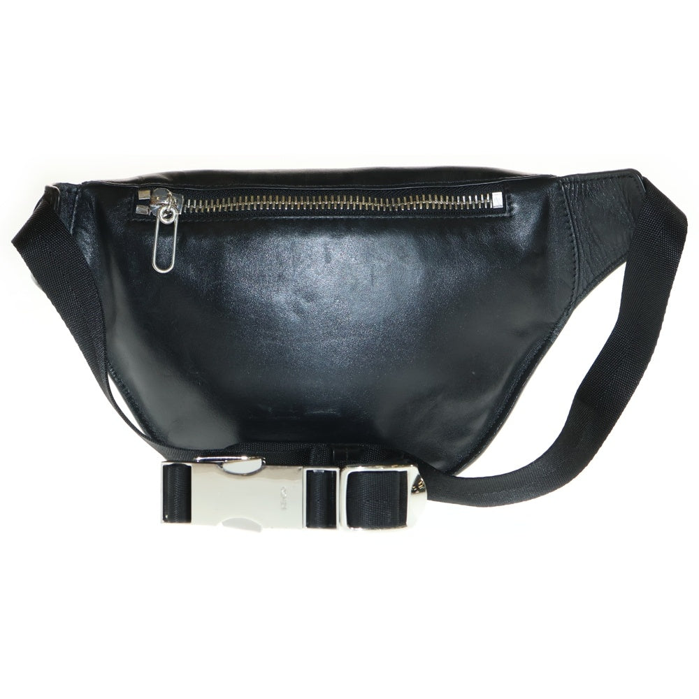 KENZO(ケンゾー) Logo Leather Bumbag ロゴレザー ショルダー ボディーバッグ ブラック