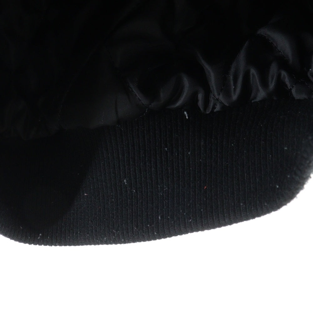 ICE CREAM(アイスクリーム) × WIND AND SEA VARSITY JACKET パッチ刺繍 スタジャン レザー切り替え ジャケット ブラック ICJP215SX004