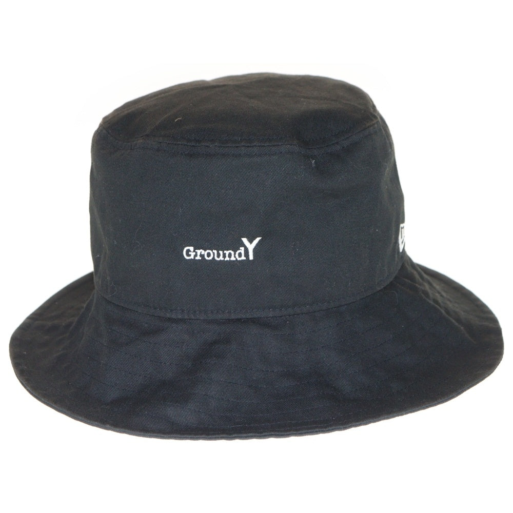 Ground Y(グラウンドワイ) ×NEW ERA BUCKET03 GY YYINC LOGO HAT ロゴ刺繍 バケットハット ブラック GI-H02-052