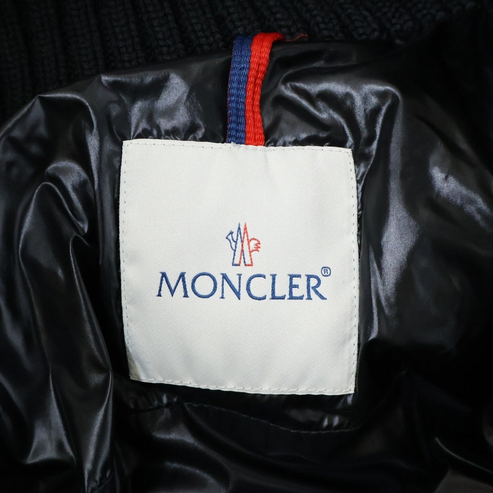 MONCLER(モンクレール) HUBERT GIUBBOTTO ファー付きフーデッドダウンジャケット ブラック