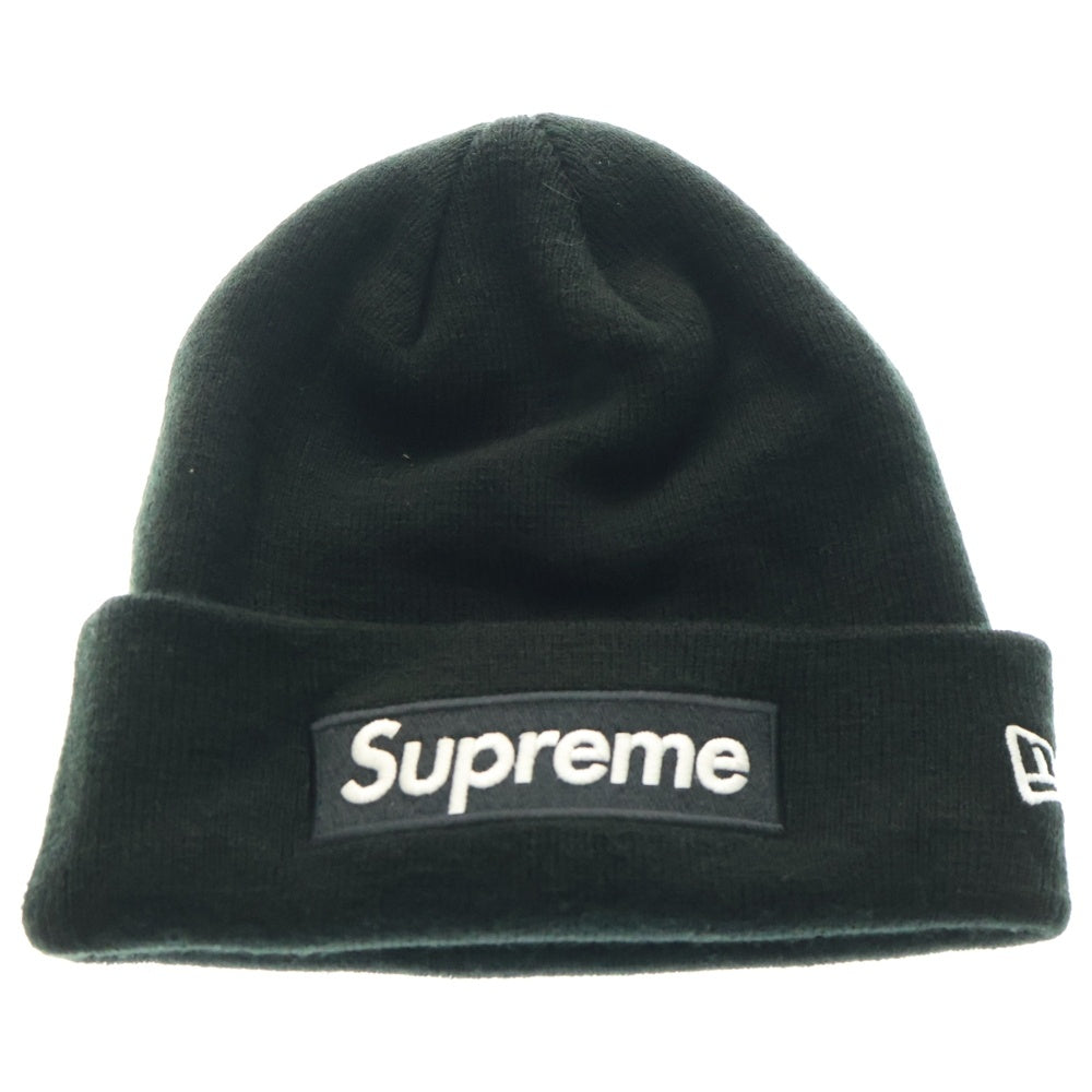 SUPREME(シュプリーム) 24AW ×NEW ERA Box Logo Beanie ニューエラ ボックスロゴ ビーニー ニットキャップ 帽子 ブラック