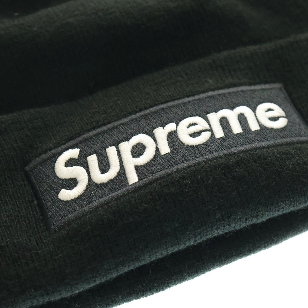 SUPREME(シュプリーム) 24AW ×NEW ERA Box Logo Beanie ニューエラ ボックスロゴ ビーニー ニットキャップ 帽子 ブラック