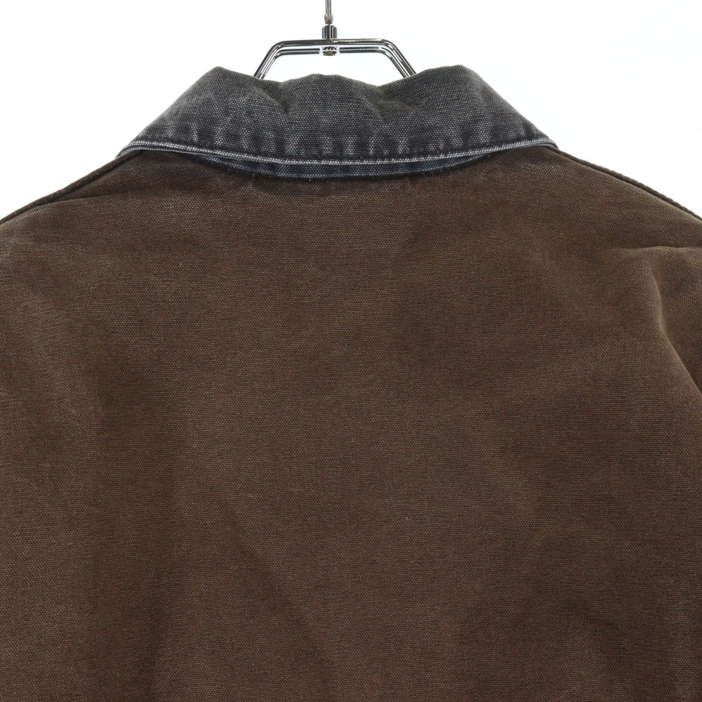 CARHARTT(カーハート) 00s DETROIT JACKET デトロイト 裏地チェック ジップアップジャケット ブルゾン ブラウン J97 DKB