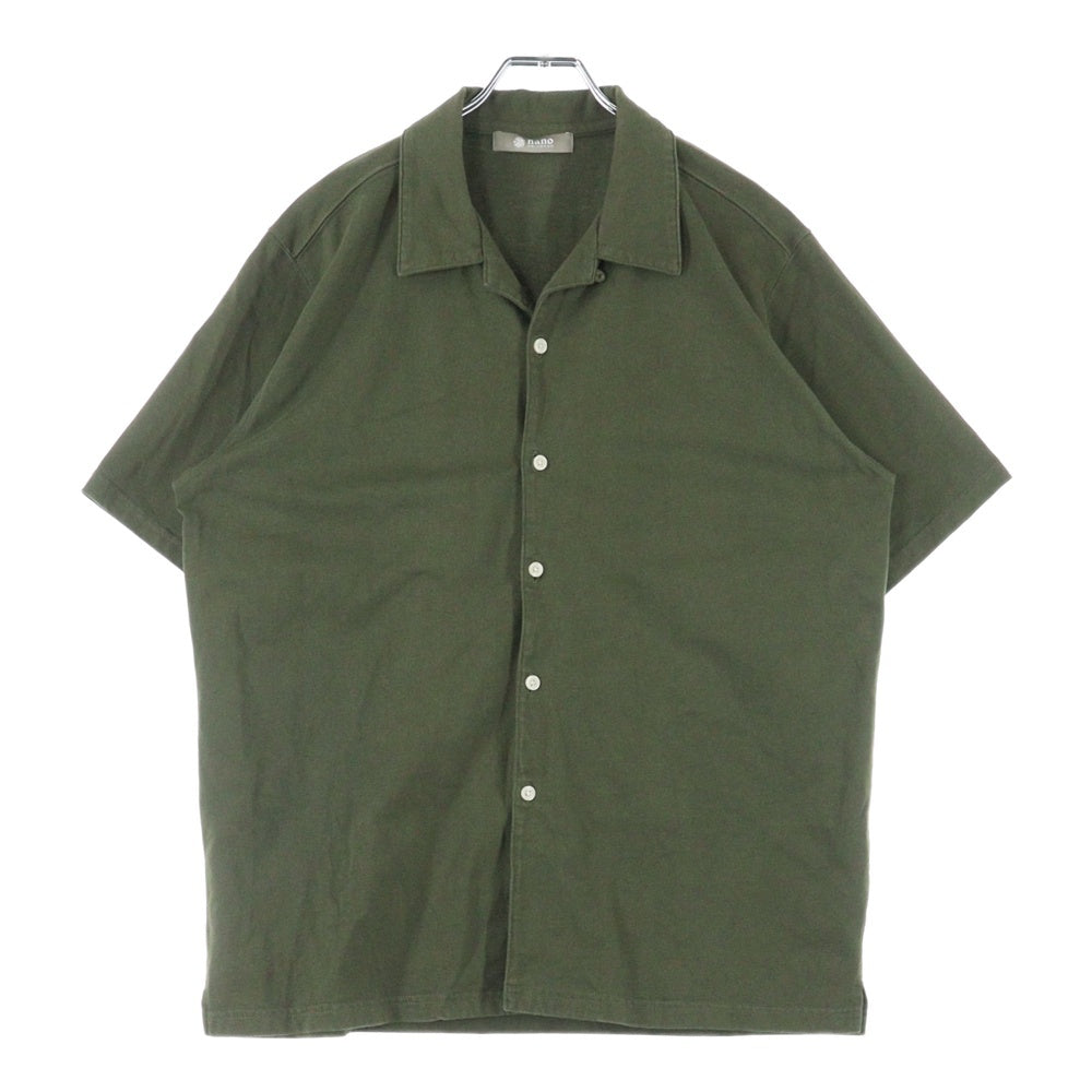 nano universe(ナノユニバース) コットン半袖シャツ ハーフパンツ セットアップ トラベルセット カーキ NUC81SSH001JS