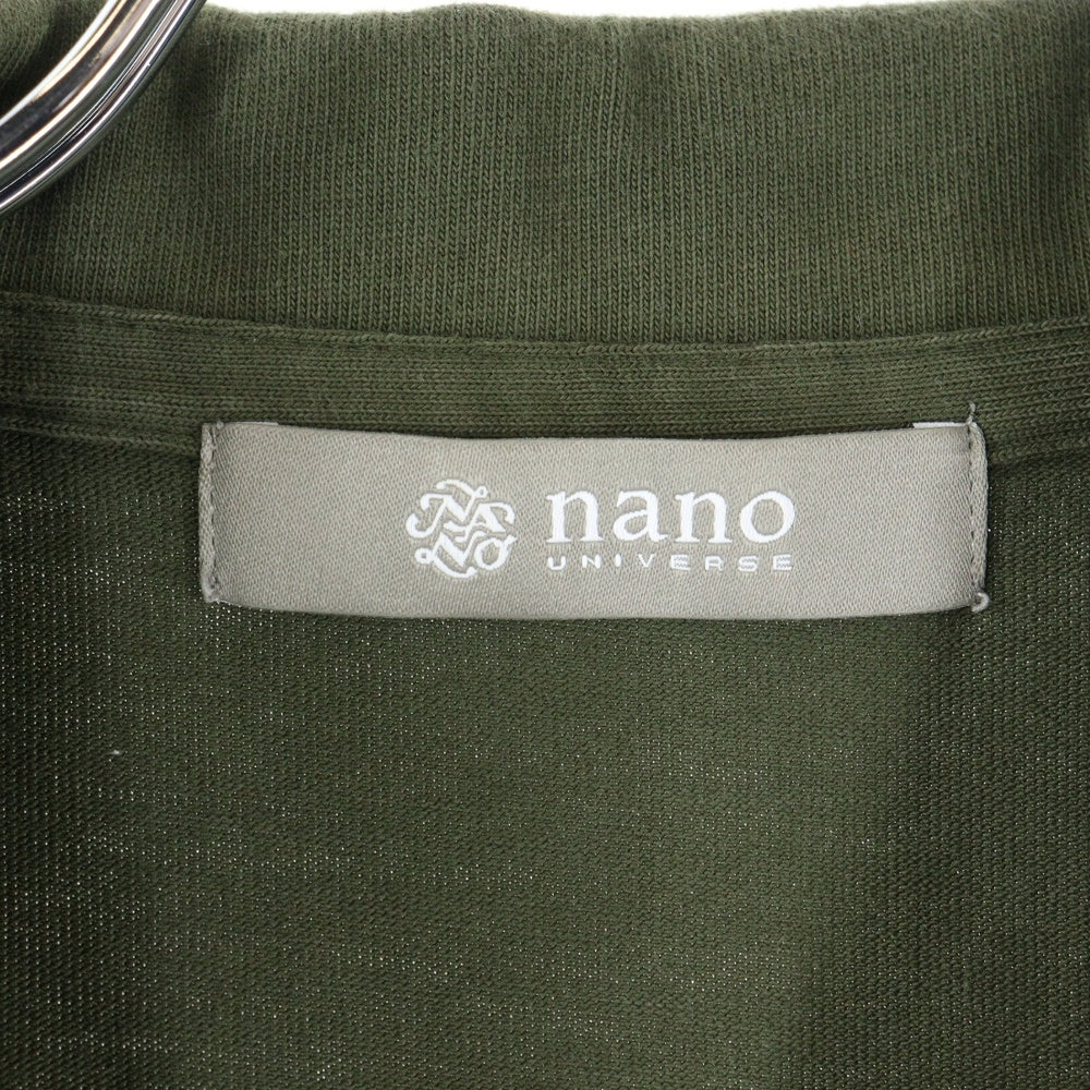 nano universe(ナノユニバース) コットン半袖シャツ ハーフパンツ セットアップ トラベルセット カーキ NUC81SSH001JS