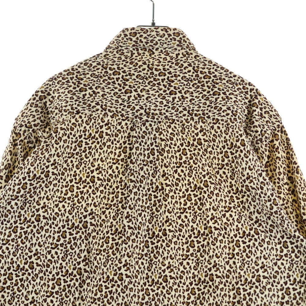 Levi's(リーバイス) レオパード 総柄 コーデュロイ 長袖シャツ ブラウン