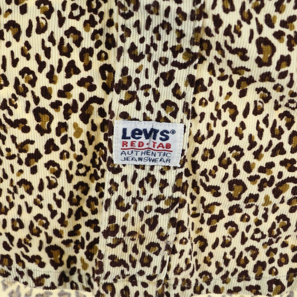 Levi's(リーバイス) レオパード 総柄 コーデュロイ 長袖シャツ ブラウン