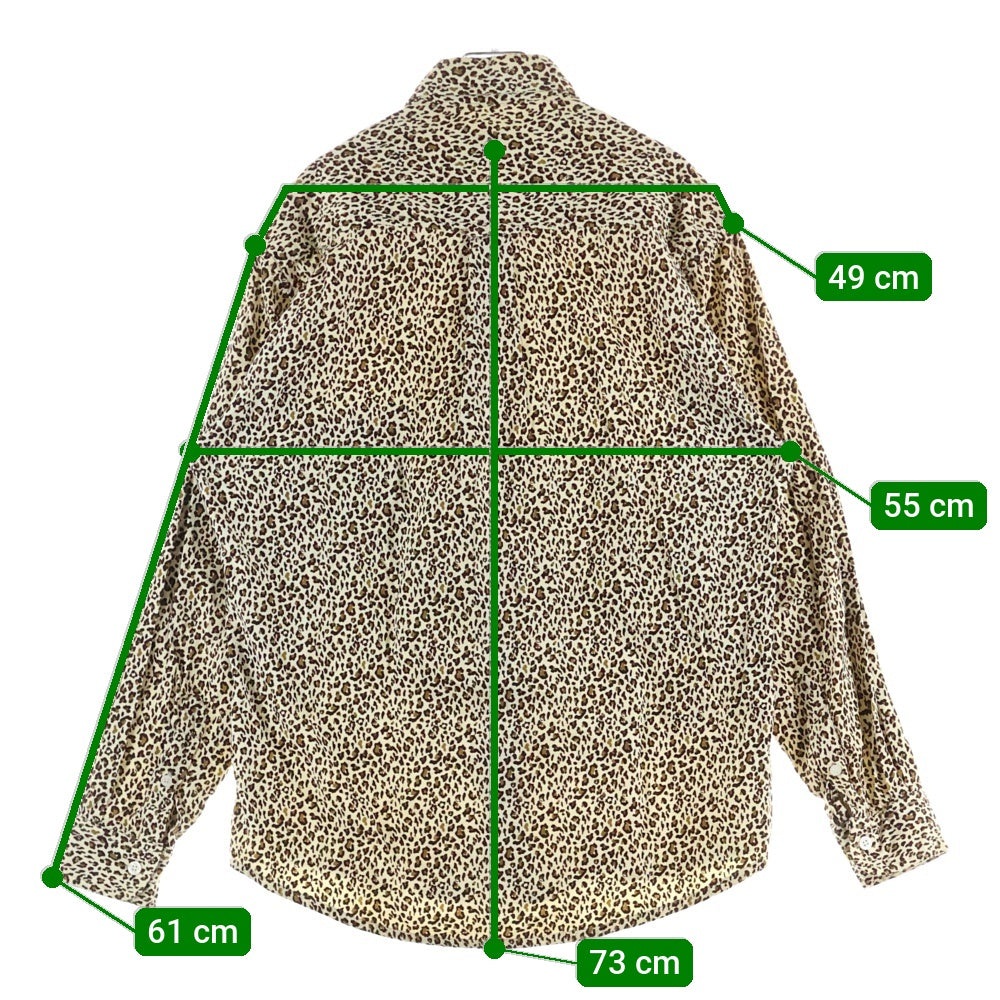 Levi's(リーバイス) レオパード 総柄 コーデュロイ 長袖シャツ ブラウン