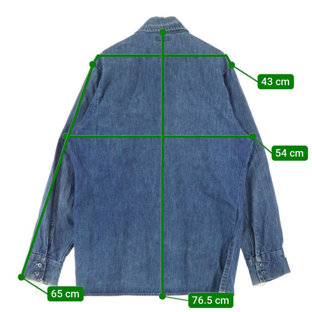 Levi's(リーバイス) 70s VINTAGE ボタン裏70 ロングスリーブ デニム 長袖シャツ インディゴ