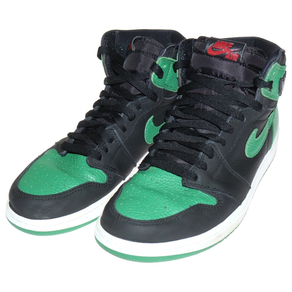 NIKE(ナイキ) AIR JORDAN 1 RETRO HIGH OG PINE GREEN 2020 エアジョーダン1 パイングリーン ハイカットスニーカー ブラック/グリーン US8.5/26.5cm 555088-030