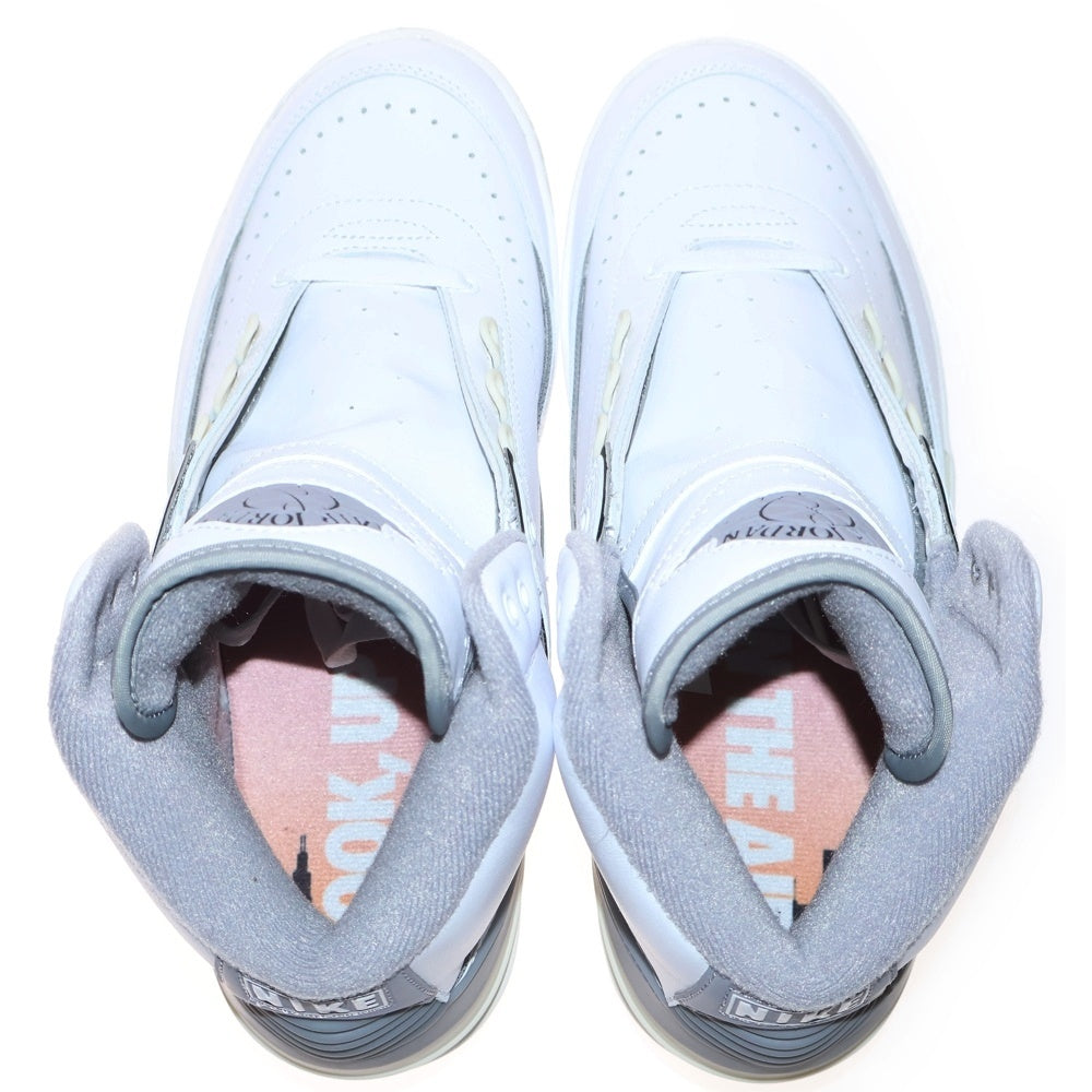 NIKE(ナイキ) Air Jordan 2 White and Cement Grey エアジョーダン2 ホワイト アンド セメントグレー ミッドカットスニーカー US9.5/27.5cm ホワイト/グレー DR8884-100